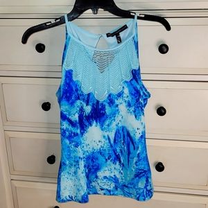 FINAL PRICE..Embroidered neckline halter top